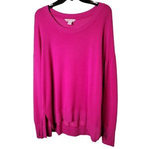 Athleta Size Large Women's Sweatshirt Pink Coaster Luxe Soft Top